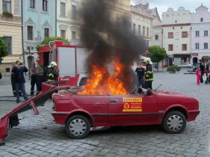 požár auta