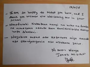 Poděkování za pozvání ve třech jazycích