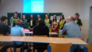 při obhajobě