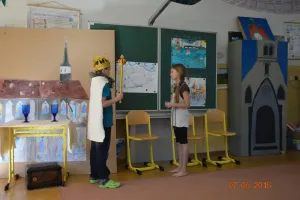 Matyáš z Arrasu hovoří s Karlem IV: