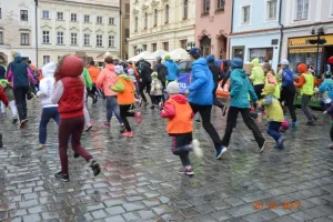 Start v dešti