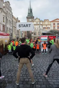 Rozcvička před startem
