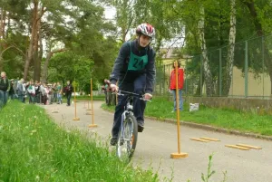 Tomáš Maršíček při jízdě zručnosti