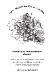 pozvánka na Sv.martinskou slavnost